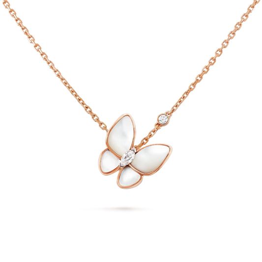 [Liorra]BUTTERFLY MOP DIAMOND NECKLACE