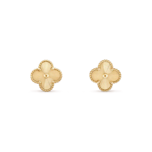 [Liorra]CLOVER MINI 9.5MM LASER EARRINGS