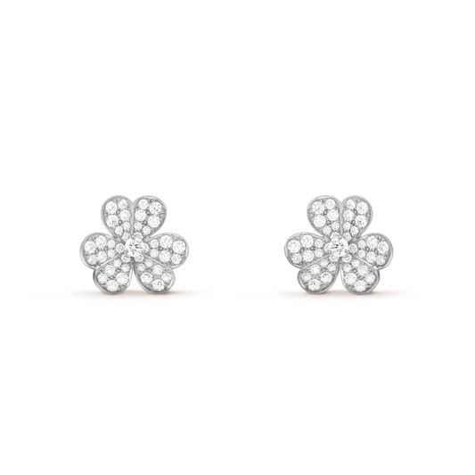 [Liorra]CLOVER COMOS DIAMOND EARRINGS SILVER
