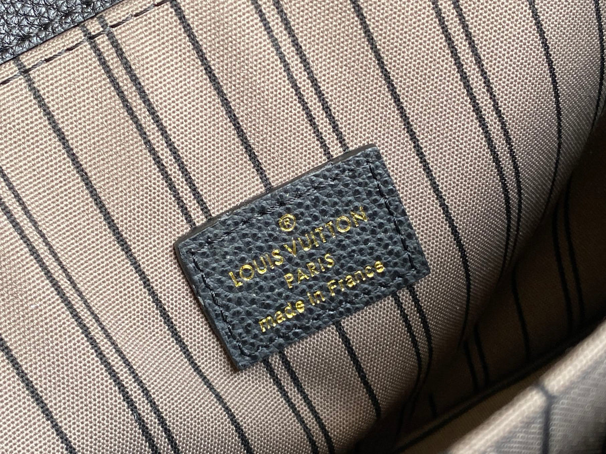 LV 25S POCHETTE METIS 25 IN BLACK MONOGRAM COATED CANVAS GOLD HARDWARE