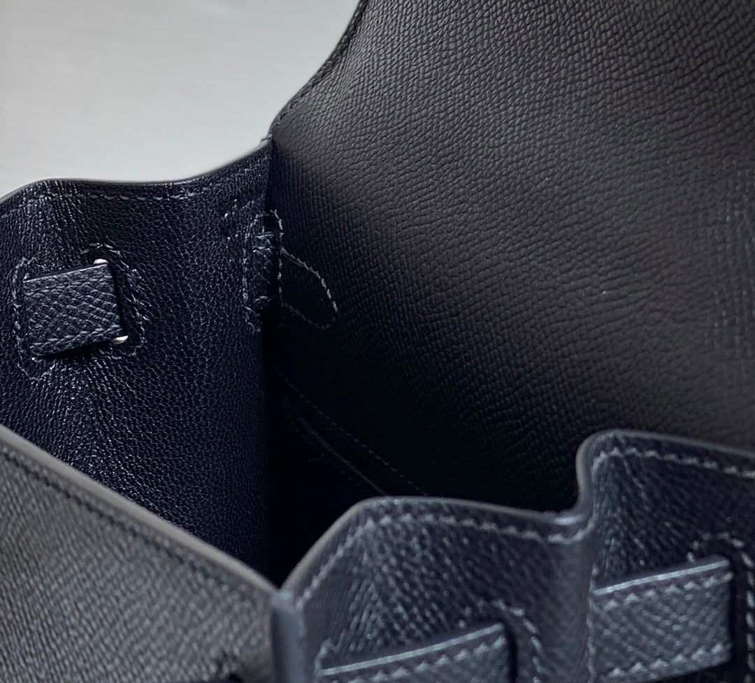 KELLY MINI 20 BAG IN BLACK CALFSKIN WITH GOLD HARDWARE (MADE-TO-ODER)