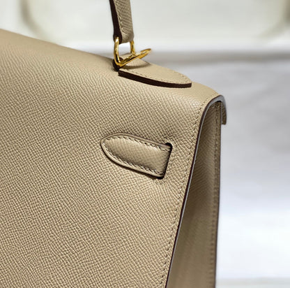 KELLY 28CM IN TRENCH EPSOM CALFSKIN GOLD HARDWARE