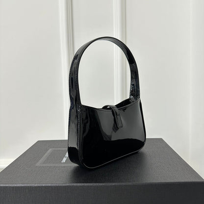 MINI 19 BLACK GLOSSY CALFSKIN HOBO