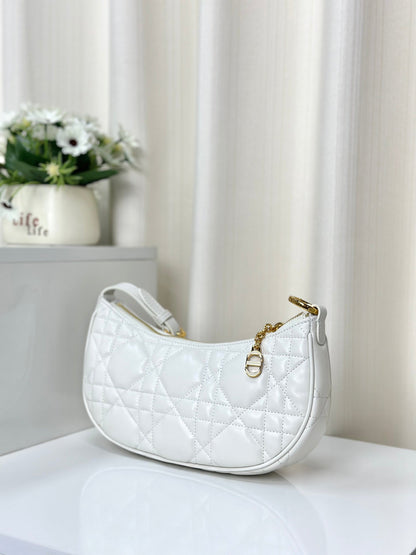 CD LOUNGE 26 BAG IN WHITE LAMBSKIN