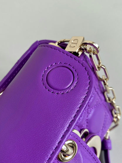 D-JOY BAG 22 IN VIOLET PURPLE LAMBSKIN