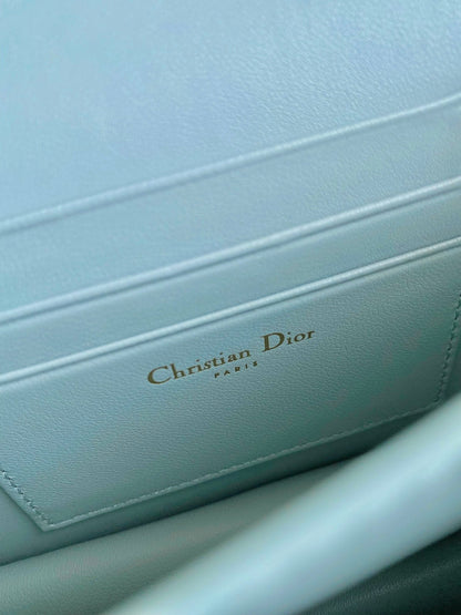 MISS CARO 17 CHAIN BAG IN LIGHT BLUE LAMBSKIN