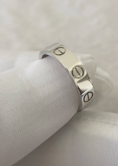 [Liorra]LOVE RING 4MM 1 DIAMOND SILVER
