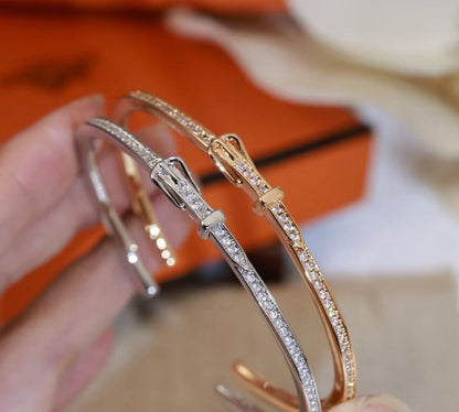 [?Liorra]DIAMOND-ENCRUSTED BRACELET THREE COLORS