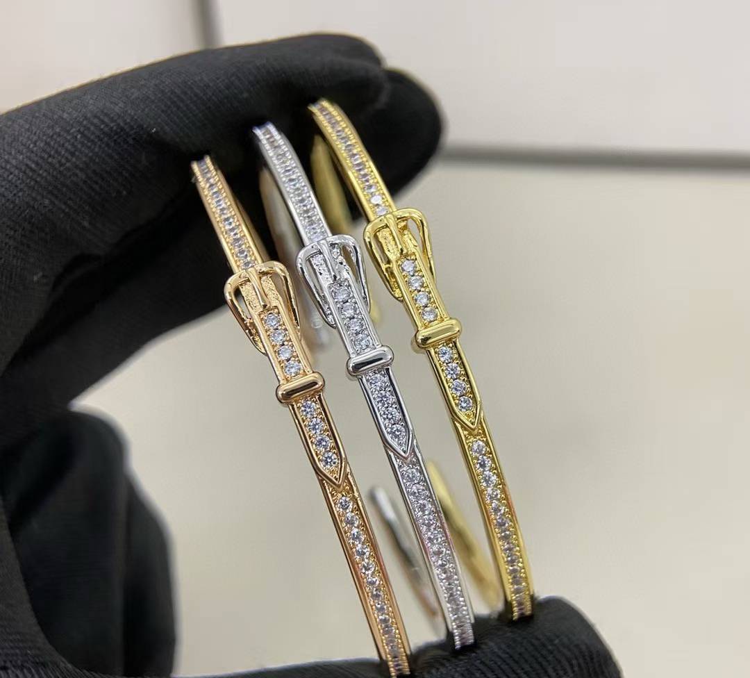 [?Liorra]DIAMOND-ENCRUSTED BRACELET THREE COLORS
