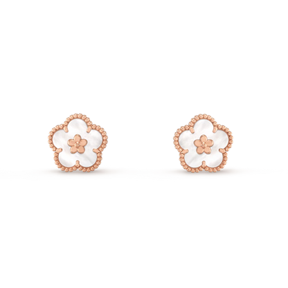 [Liorra]LUCKY PINK GOLD WHITE MOP EARRINGS
