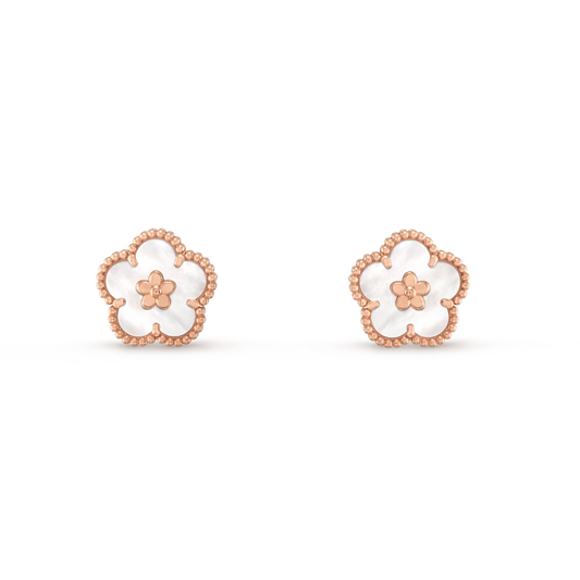 [Liorra]LUCKY PINK GOLD WHITE MOP EARRINGS
