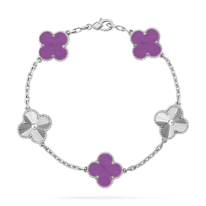 [Liorra] CLOVER 5 MOTIF VIOLET BRACELET COLLECTION