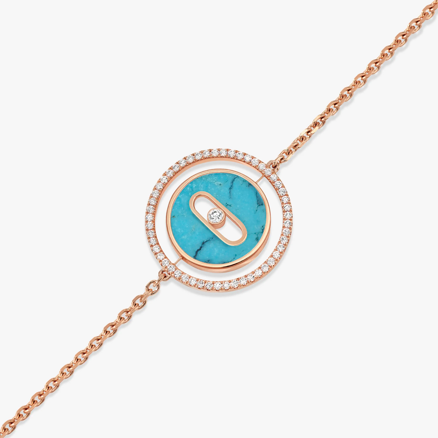 [Liorra]Demo MOVE TURQUOISE PINK GOLD DIAMOND BRACELET