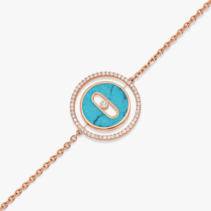 [Liorra]Demo MOVE TURQUOISE PINK GOLD DIAMOND BRACELET