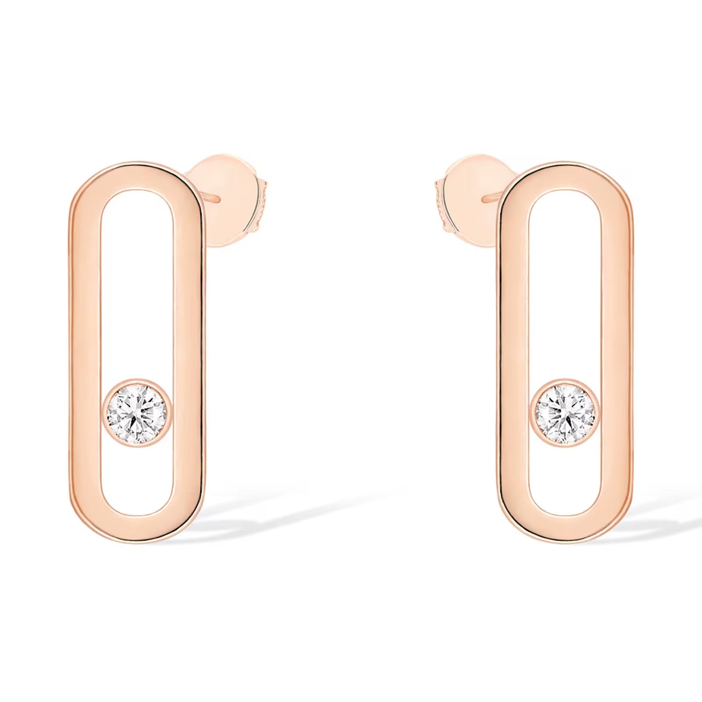 [Liorra]MOVE UNO SMALL 1 DIAMOND EARRINGS