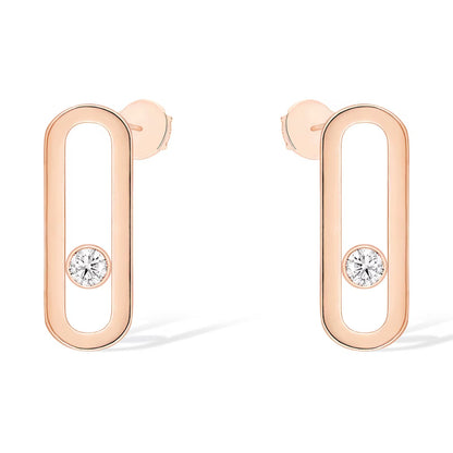 [Liorra]MOVE UNO SMALL 1 DIAMOND EARRINGS