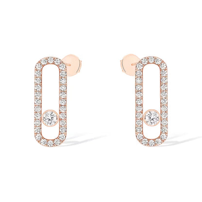 [Liorra]MOVE UNO STUD DIAMOND PAVED EARRINGS