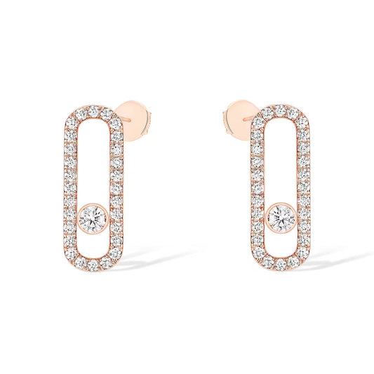 [Liorra]MOVE UNO STUD DIAMOND PAVED EARRINGS