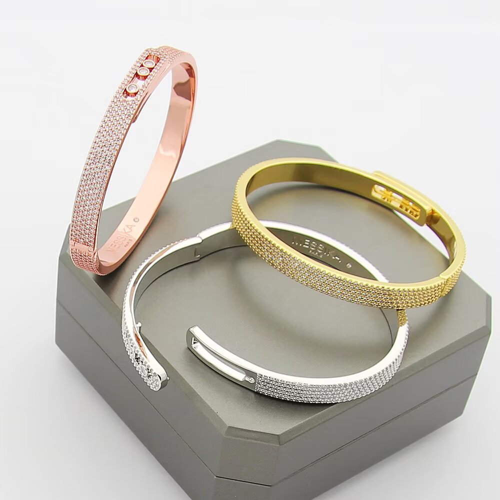 [Liorra]Move Noa Full Pavé Diamond Bangle Bracelet