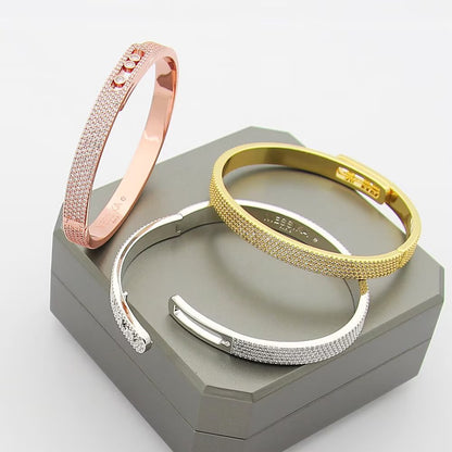 [Liorra]Move Noa Full Pavé Diamond Bangle Bracelet