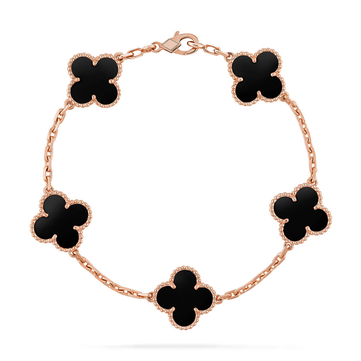 [Liorra] CLOVER 5 MOTIF ONYXS BRACELET COLLECTION