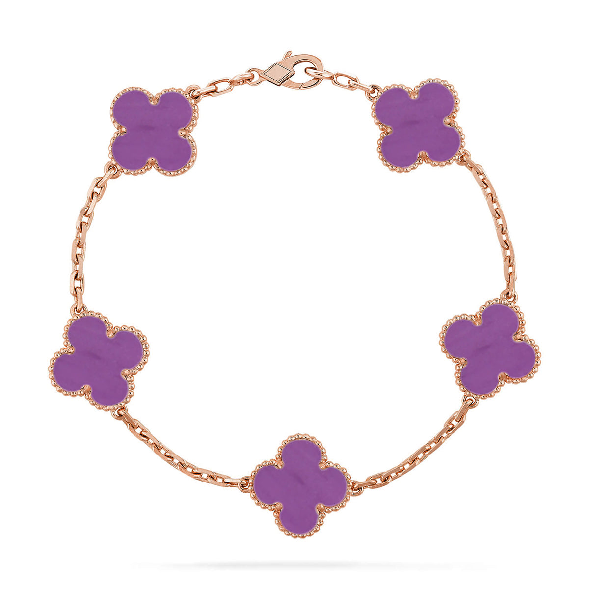 [Liorra] CLOVER 5 MOTIF VIOLET BRACELET COLLECTION