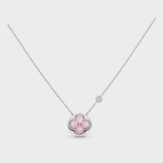 [Liorra]SUN MOTIF PINK MOP SILVER BRACELET