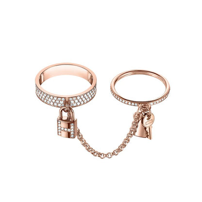 [Liorra]HM KELLY CLOCHETTE DOUBLE RING IN  WITH DIAMONDS