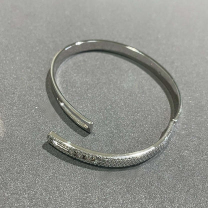 [Liorra]Move Noa Rose Gold Pavé Diamond Bangle Bracelet
