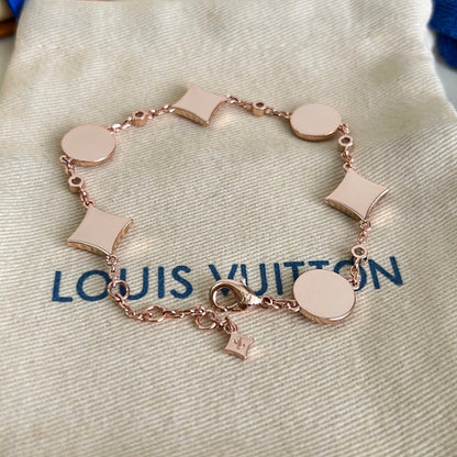 [Liorra]SIX FLOWERS PINK GOLD DIAMOND BRACELET