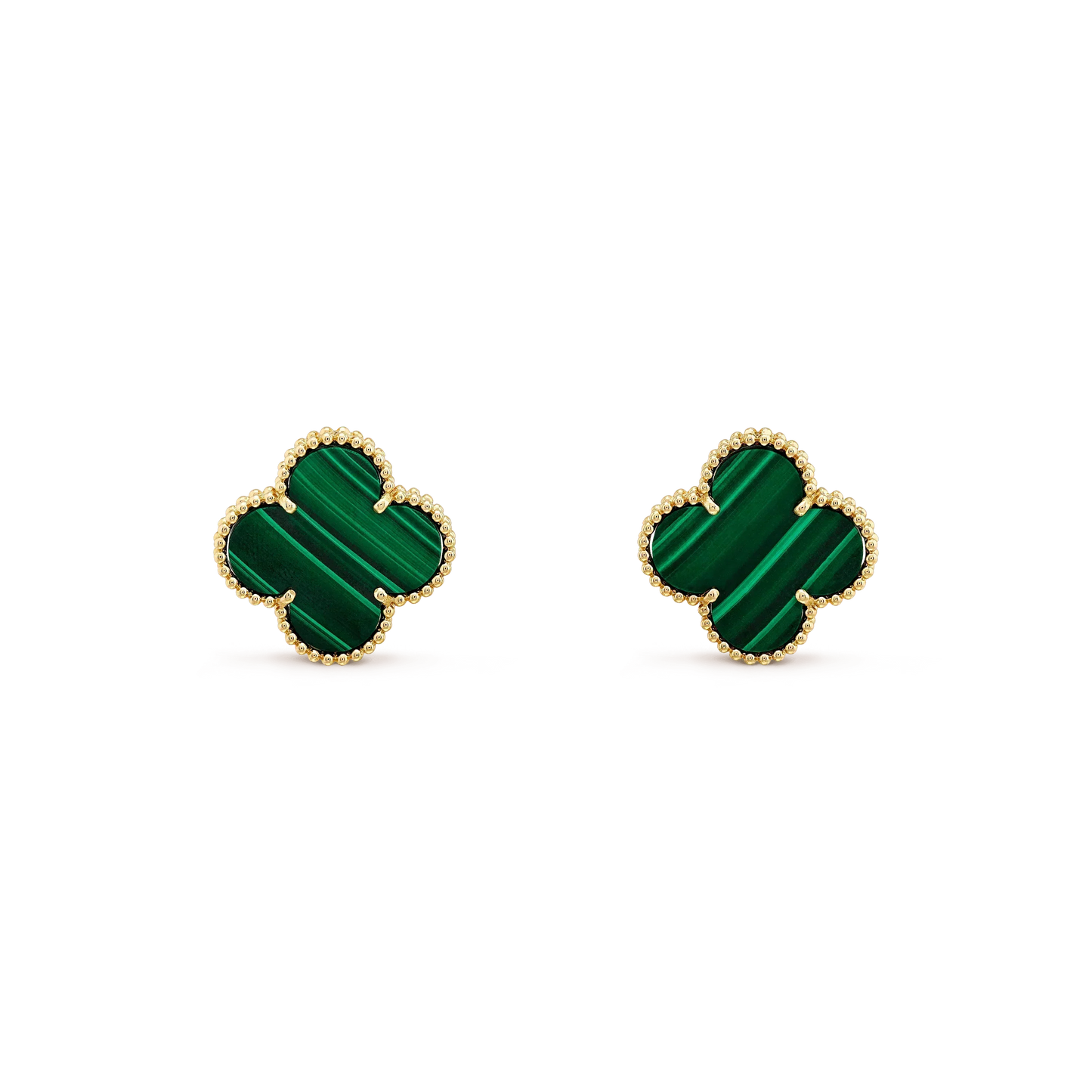 [Liorra]CLOVER MINI 9.5MM MALACHITE  EARRINGS