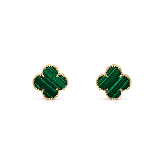 [Liorra]CLOVER MINI 9.5MM MALACHITE  EARRINGS