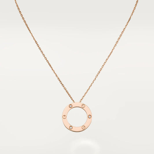 [Liorra]LOVE NECKLACE 16MM 3 DIAMONDS