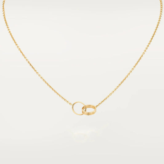 [Liorra]LOVE NECKLACE DOUBLE RING GOLD