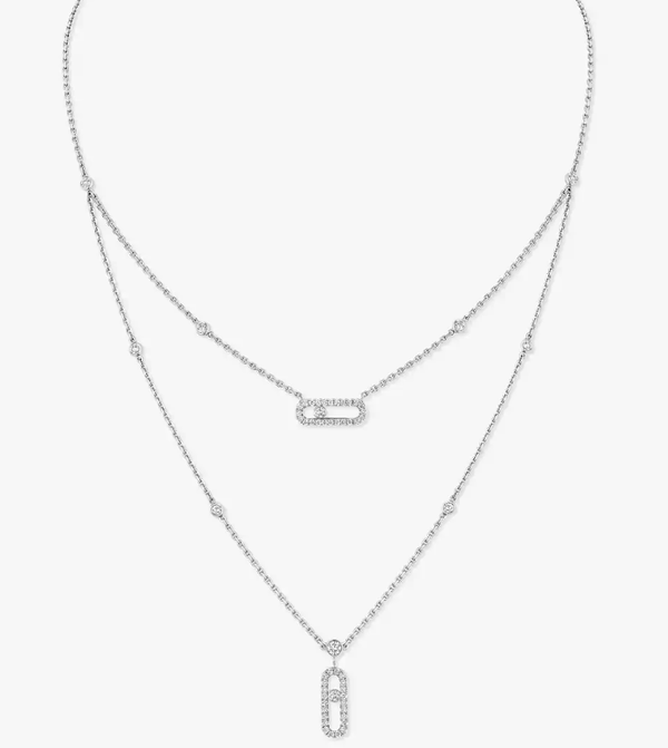 [Liorra]MS Double-Circle Full-Diamond Necklace