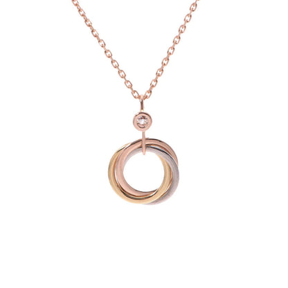 [Liorra]TRINITY SILVER GOLD PINK GOLD NECKLACE