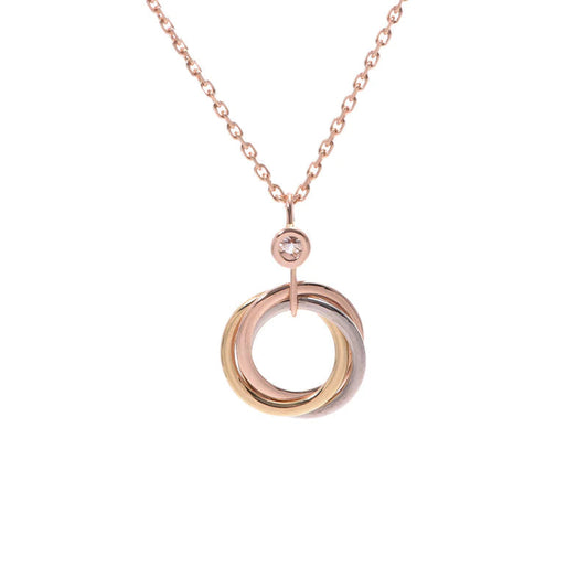 [Liorra]TRINITY SILVER GOLD PINK GOLD NECKLACE