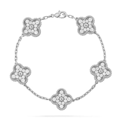 [Liorra] CLOVER 5 MOTIF FULL DIAMOND BRACELET COLLECTION