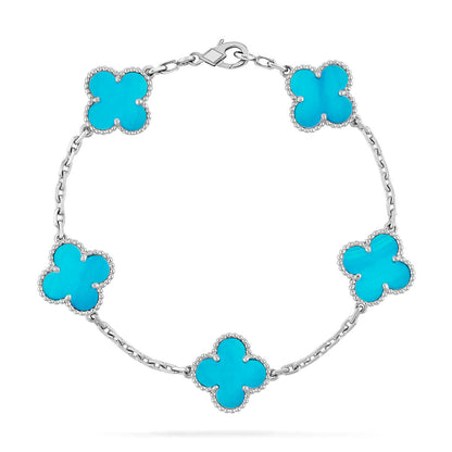 [Liorra] CLOVER 5 MOTIF TURQUOISE BRACELET COLLECTION
