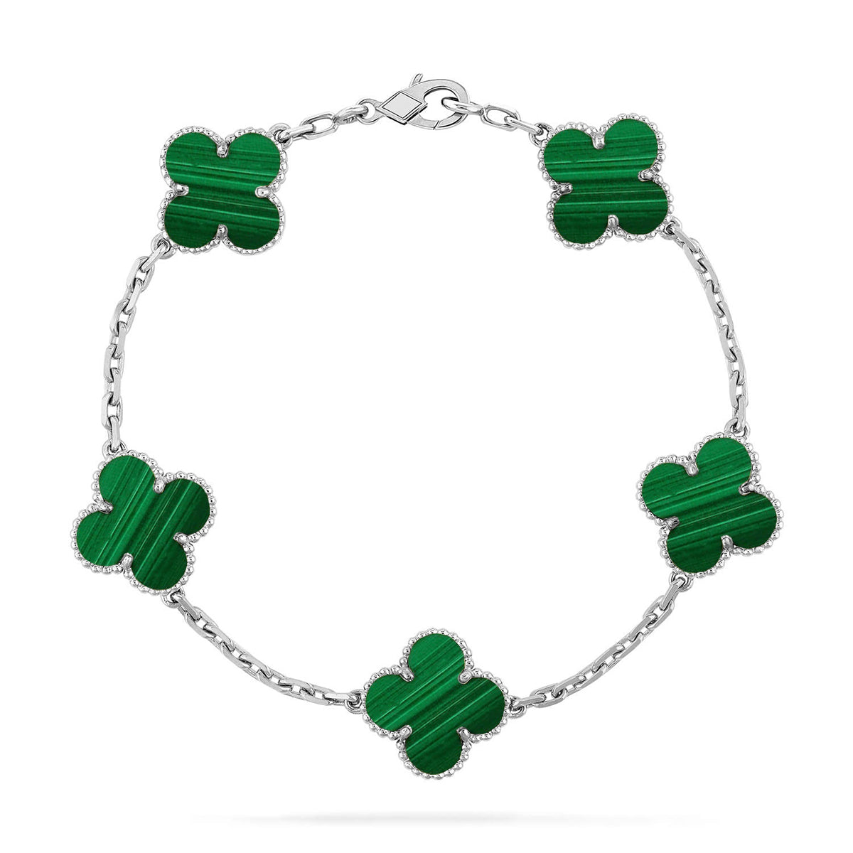[Liorra] CLOVER 5 MOTIF MALACHITE BRACELET COLLECTION