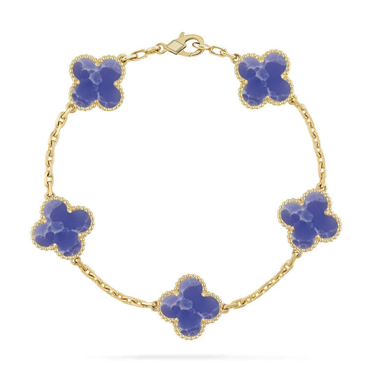 [Liorra]CLOVER 5 MOTIF BLUE VEINS BRACELET COLLECTION