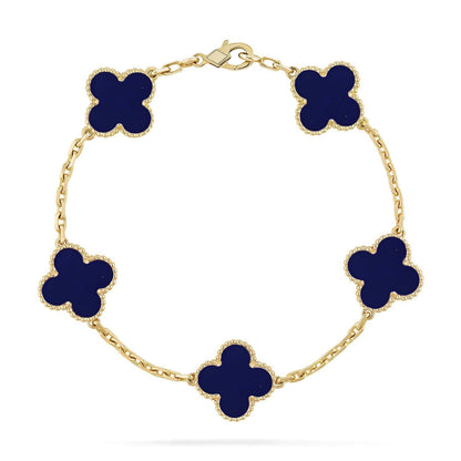 [Liorra]CLOVER 5 MOTIF LAPIS LAZULI BRACELET COLLECTION