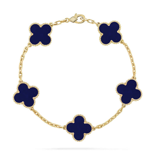 [Liorra]CLOVER 5 MOTIF LAPIS LAZULI BRACELET COLLECTION