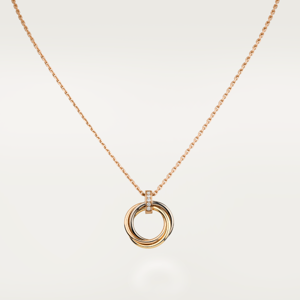 [Liorra]TRINITY NECKLACE GOLD  DIAMONDS