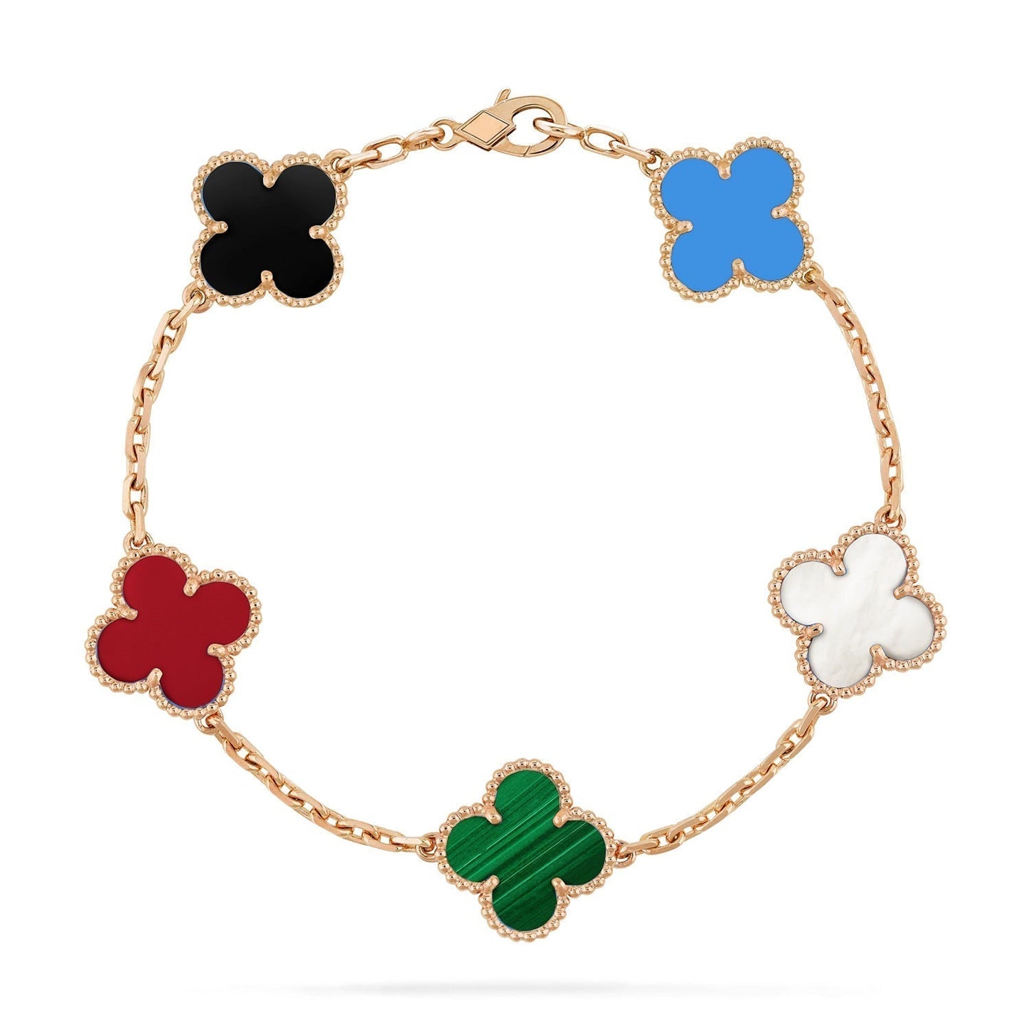 [Liorra]CLOVER 5 MOTIFS MULTICOLOR BRACELET
