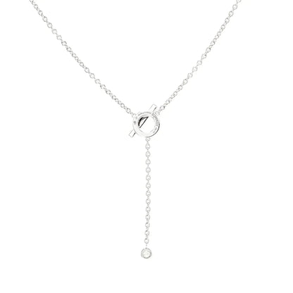 [Liorra]FINESSE SILVER DIAMOND NECKLACE