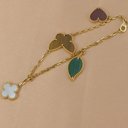 [Liorra]LUCKY SPRING 5 MOTIF GOLD BRACELET