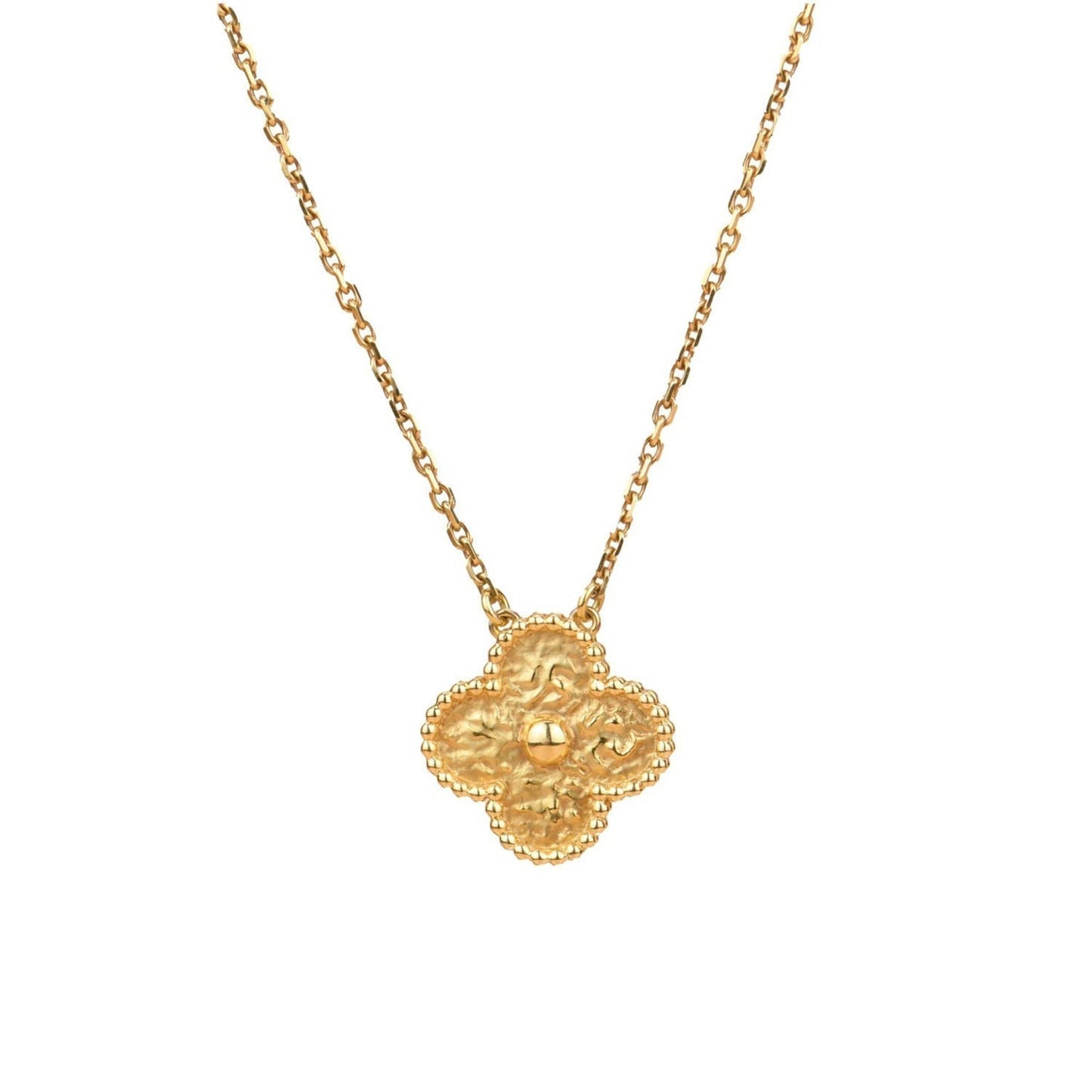 [Liorra]CLOVER 15MM  BRONZING NECKLACE