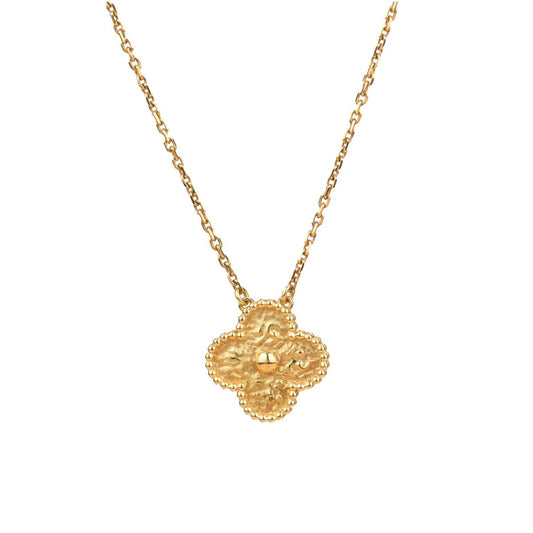 [Liorra]CLOVER 15MM  BRONZING NECKLACE