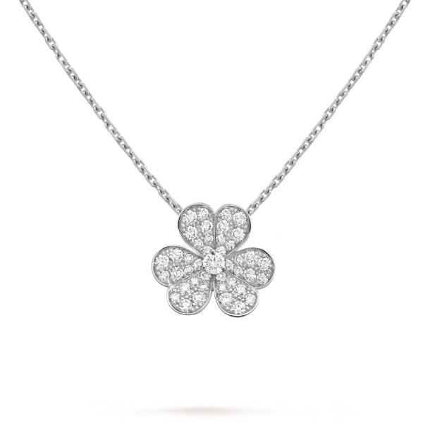 [Liorra]CLOVER DIAMOND NECKLACE SILVER